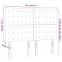 Kopfteil mit LED-Leuchten aus dunkelgrauem Stoff, 144 x 5 x 118/128 cm von , Kopf- und Fußteile - Ref: Foro24-3122857, Preis:...