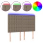 Cabecero con luces LED tela gris taupe 144x5x118/128 cm de , Cabeceros y pies de cama - Ref: Foro24-3122860, Precio: 115,18 €...