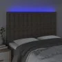 Headboard with LED lights taupe gray fabric 144x5x118/128 cm by , Headboards and footboards - Ref: Foro24-3122860, Price: 112...