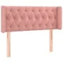 Pink velvet headboard with LED 103x16x78/88 cm by , Headboards and footboards - Ref: Foro24-3123619, Price: 77,22 €, Discount: %