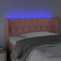 Pink velvet headboard with LED 103x16x78/88 cm by , Headboards and footboards - Ref: Foro24-3123619, Price: 77,22 €, Discount: %