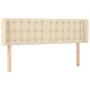 Cream fabric headboard with LED 147x16x78/88 cm by , Headboards and footboards - Ref: Foro24-3123673, Price: 67,60 €, Discoun...