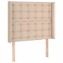 Cabecero con LED cuero sintético capuchino 83x16x118/128 cm de , Cabeceros y pies de cama - Ref: Foro24-3124125, Precio: 82,9...