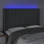 Cabecero con LED de tela gris oscuro 147x16x118/128 cm de , Cabeceros y pies de cama - Ref: Foro24-3124481, Precio: 135,54 €,...