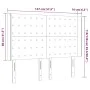 Cabecero con LED de tela gris oscuro 147x16x118/128 cm de , Cabeceros y pies de cama - Ref: Foro24-3124481, Precio: 135,54 €,...