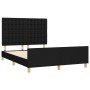 Estructura de cama con cabecero de tela negro 140x200 cm de , Camas y somieres - Ref: Foro24-3125383, Precio: 226,85 €, Descu...
