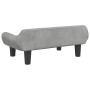 Cama para perros de terciopelo gris claro 70x40x24 cm en Camas para perros | Comprar online en Foru.es