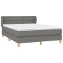 Cama box spring con colchón tela gris oscuro 140x190 cm de , Camas y somieres - Ref: Foro24-3127118, Precio: 506,36 €, Descue...