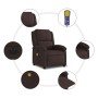 Sillón reclinable de masaje eléctrico tela marrón oscuro en Sillones | Comprar online en Foru.es