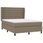 Cama box spring con colchón tela gris taupe 140x200 cm de , Camas y somieres - Ref: Foro24-3128289, Precio: 549,91 €, Descuen...