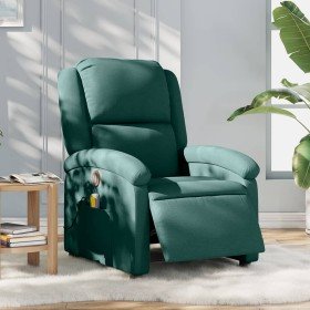 Sillón reclinable de masaje eléctrico tela verde oscuro en Sillones | Comprar online en Foru.es