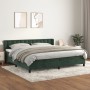 Cama box spring con colchón terciopelo verde oscuro 200x200 cm de , Camas y somieres - Ref: Foro24-3131222, Precio: 617,37 €,...