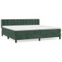 Cama box spring con colchón terciopelo verde oscuro 200x200 cm de , Camas y somieres - Ref: Foro24-3131222, Precio: 617,37 €,...