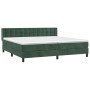 Cama box spring con colchón terciopelo verde oscuro 200x200 cm de , Camas y somieres - Ref: Foro24-3131222, Precio: 617,37 €,...