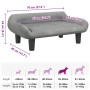 Cama para perros de terciopelo gris claro 70x40x24 cm en Camas para perros | Comprar online en Foru.es