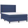 Cama box spring con colchón tela azul 140x200 cm de , Camas y somieres - Ref: Foro24-3131759, Precio: 514,93 €, Descuento: %
