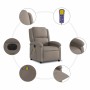 Sillón reclinable de masaje eléctrico tela gris taupe en Sillones | Comprar online en Foru.es