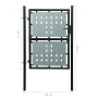 Puerta de valla de jardín negra 100x250 cm de vidaXL, Puertas de jardín - Ref: Foro24-141689, Precio: 187,84 €, Descuento: %