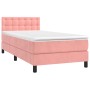 Cama box spring colchón y LED terciopelo rosa 80x200 cm de , Camas y somieres - Ref: Foro24-3134614, Precio: 277,60 €, Descue...