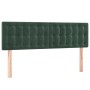 Cama box spring colchón y LED terciopelo verde oscuro 140x190cm de , Camas y somieres - Ref: Foro24-3134642, Precio: 453,54 €...