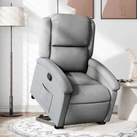Sillón reclinable elevable de tela gris claro en Sillones | Comprar online en Foru.es