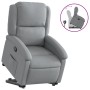 Sillón reclinable elevable de tela gris claro en Sillones | Comprar online en Foru.es