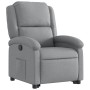 Sillón reclinable elevable de tela gris claro en Sillones | Comprar online en Foru.es