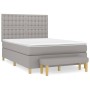 Cama box spring con colchón tela gris claro 140x200 cm de , Camas y somieres - Ref: Foro24-3137477, Precio: 531,26 €, Descuen...
