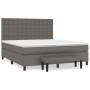 Cama box spring con colchón cuero sintético gris 180x200 cm de , Camas y somieres - Ref: Foro24-3137681, Precio: 683,57 €, De...