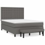 Cama box spring con colchón cuero sintético gris 140x200 cm de , Camas y somieres - Ref: Foro24-3137669, Precio: 543,39 €, De...