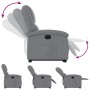 Sillón reclinable elevable de tela gris claro en Sillones | Comprar online en Foru.es