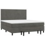 Cama box spring con colchón terciopelo gris oscuro 180x200 cm de , Camas y somieres - Ref: Foro24-3137738, Precio: 612,18 €, ...