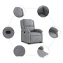 Sillón reclinable elevable de tela gris claro en Sillones | Comprar online en Foru.es