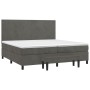 Cama box spring con colchón terciopelo gris oscuro 200x200 cm de , Camas y somieres - Ref: Foro24-3137744, Precio: 685,57 €, ...
