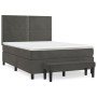 Cama box spring con colchón terciopelo gris oscuro 140x200 cm de , Camas y somieres - Ref: Foro24-3137786, Precio: 499,75 €, ...