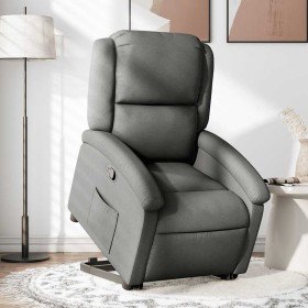 Sillón reclinable elevable de tela gris oscuro en Sillones | Comprar online en Foru.es