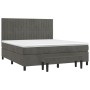 Cama box spring con colchón terciopelo gris oscuro 160x200 cm de , Camas y somieres - Ref: Foro24-3137972, Precio: 566,89 €, ...