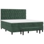 Cama box spring con colchón terciopelo verde oscuro 160x200 cm de , Camas y somieres - Ref: Foro24-3138034, Precio: 670,32 €,...