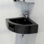 Lavabo con rebosadero 45x32x12,5 cm negro de vidaXL, Lavabos - Ref: Foro24-141924, Precio: 85,99 €, Descuento: %