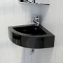 Washbasin with overflow 45x32x12.5 cm black by vidaXL, Sinks - Ref: Foro24-141924, Price: 84,35 €, Discount: %