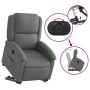 Sillón reclinable elevable de tela gris oscuro en Sillones | Comprar online en Foru.es