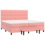 Cama box spring con colchón terciopelo rosa 200x200 cm de , Camas y somieres - Ref: Foro24-3138048, Precio: 752,11 €, Descuen...