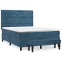 Cama box spring con colchón terciopelo azul oscuro 140x200 cm de , Camas y somieres - Ref: Foro24-3138029, Precio: 540,18 €, ...