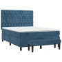 Cama box spring con colchón terciopelo azul oscuro 140x200 cm de , Camas y somieres - Ref: Foro24-3138029, Precio: 540,18 €, ...