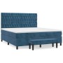 Cama box spring con colchón terciopelo azul oscuro 180x200 cm de , Camas y somieres - Ref: Foro24-3138041, Precio: 746,44 €, ...
