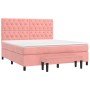 Cama box spring con colchón terciopelo rosa 160x200 cm de , Camas y somieres - Ref: Foro24-3138036, Precio: 604,88 €, Descuen...