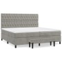 Cama box spring con colchón terciopelo gris claro 200x200 cm de , Camas y somieres - Ref: Foro24-3138043, Precio: 739,60 €, D...