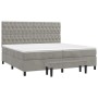 Cama box spring con colchón terciopelo gris claro 200x200 cm de , Camas y somieres - Ref: Foro24-3138043, Precio: 739,60 €, D...