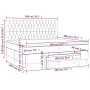 Cama box spring con colchón terciopelo gris claro 200x200 cm de , Camas y somieres - Ref: Foro24-3138043, Precio: 739,60 €, D...