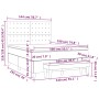 Cama box spring con colchón terciopelo azul oscuro 140x190 cm de , Camas y somieres - Ref: Foro24-3138083, Precio: 510,50 €, ...